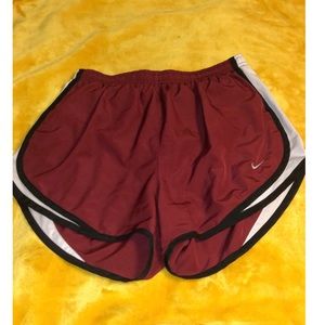 Maroon Nike shorts